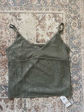 NWT Hollister Sequin Ribbed Cami Tank Top